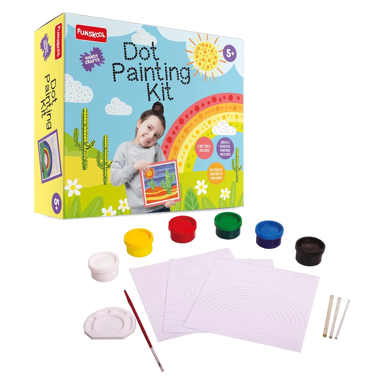 Funskool Handycrafts Dot Painting, Learn The Art of Painting with dots ...