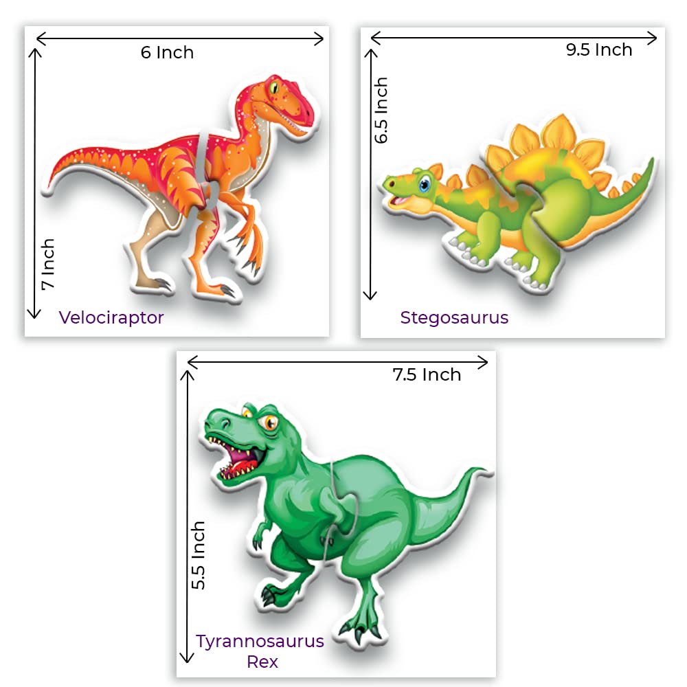 Toykraft 2 Piece Puzzle for Kids 1-3 Years | Toddler Puzzles, Educational Jigsaw Puzzle for 2-Year-Olds | My First Dinosaur Puzzles, Toys for 3-Year-Olds | Explore Toykraft Puzzles Collection - View 4 of 5