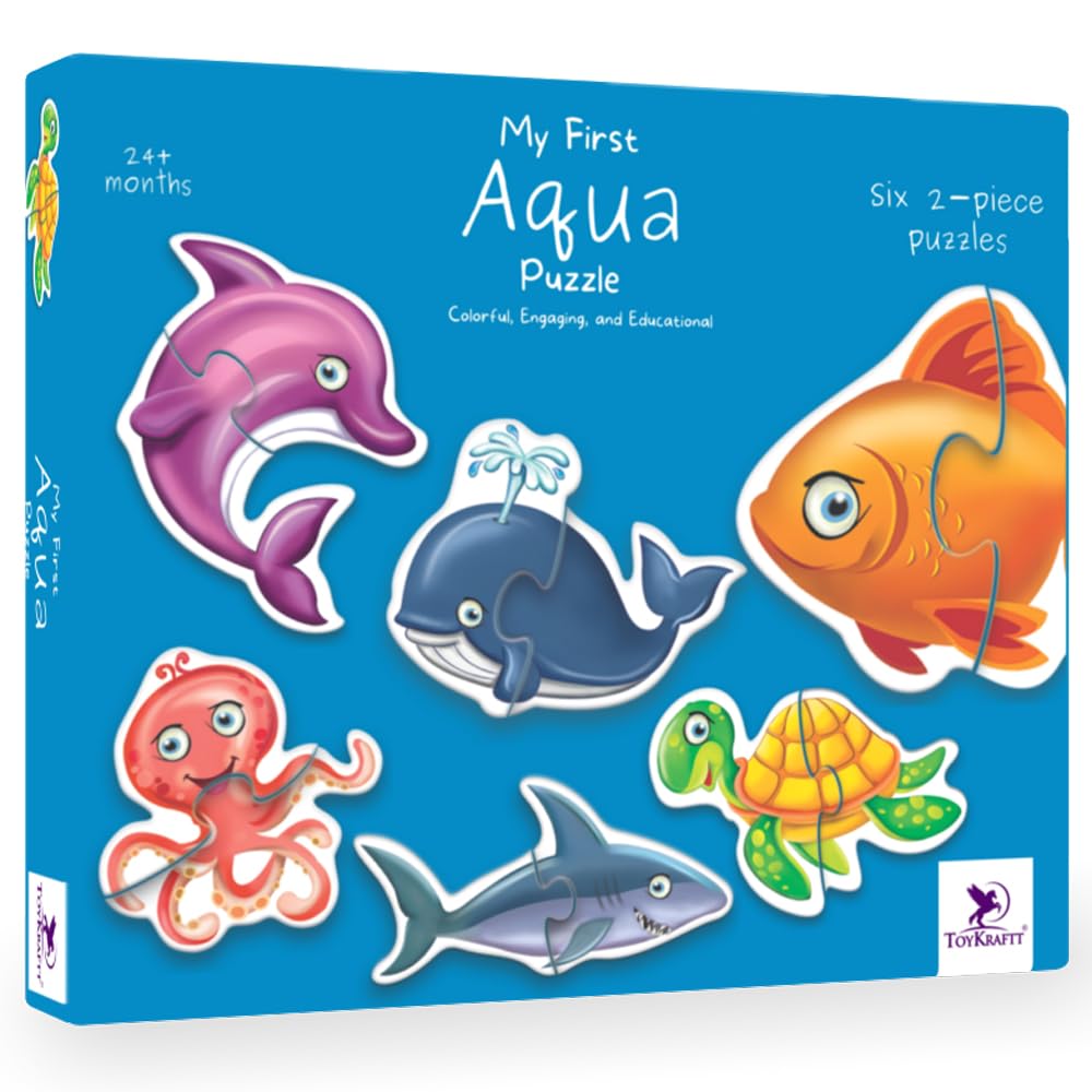 Toykraft Puzzles: Stimulating 2-Piece Puzzles for Kids Aged 2, Educational Toys for 3-Year-Olds- My First Aquatic Animal Puzzles - Shop at Colombo Mall