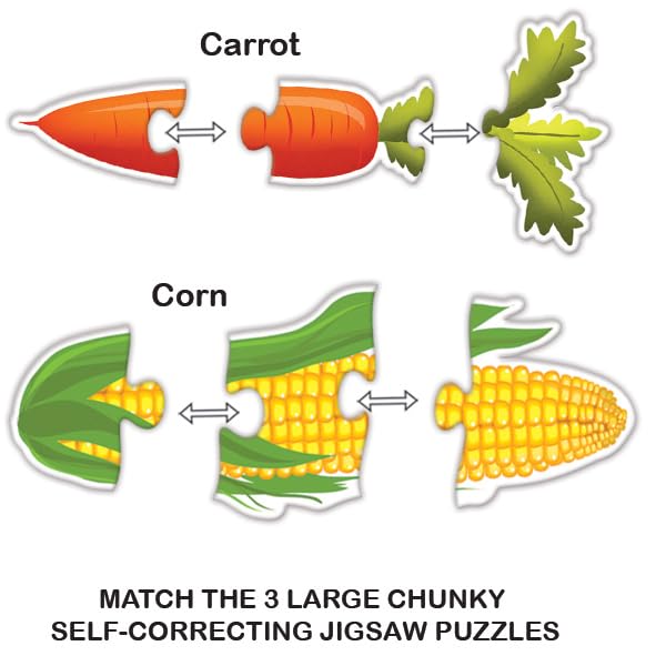 Toykraft 3 Piece Puzzle for Kids 1-3 Years | Toddler Puzzles, Educational Jigsaw Puzzle | Toys for 3-Year-Olds | My First Vegetable Puzzles | Best Puzzles for Kid Age 2 Years - View 6 of 6