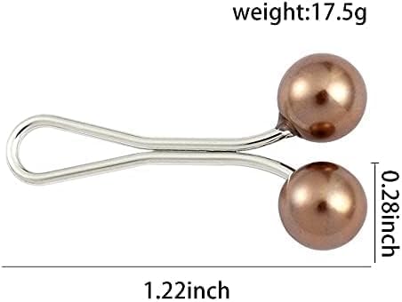 PACK OF 12 Muslim Hijab Pearl Brooch Pins. (L) - View 2 of 5