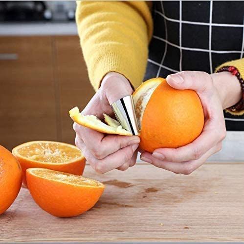 First Try Finger Guard|Stainless Steel Hand Protector Guard|Protector Kitchen Safe Slice Tool,Avoid Hurting|Cutter With Fruit&amp;Vegetable Picking Plants Trim Set Portable Garden Tools - Pack Of 3 - View 7 of 8