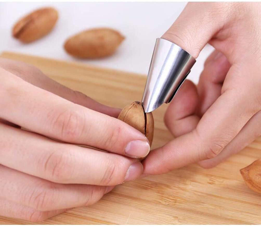 First Try Finger Guard|Stainless Steel Hand Protector Guard|Protector Kitchen Safe Slice Tool,Avoid Hurting|Cutter With Fruit&amp;Vegetable Picking Plants Trim Set Portable Garden Tools - Pack Of 3 - View 6 of 8