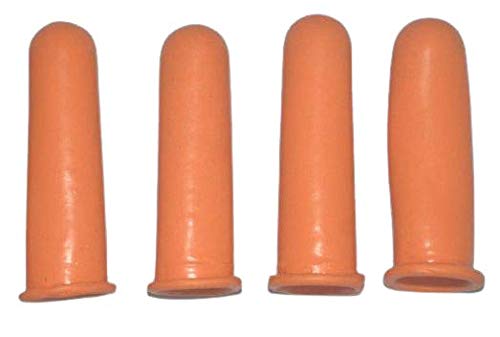 Myfam Rubber Finger Cap for Kitchen Cutting -Superior Grade - Long Lasting - 4 nos, Orange - View 2 of 2