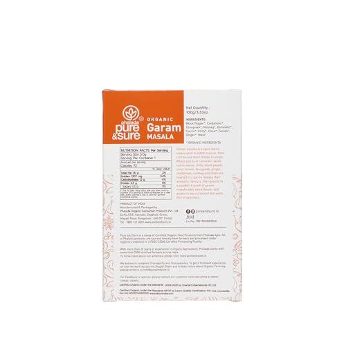 Pure &amp; Sure Organic Garam Masala Powder | Delicious &amp; Aromatic Garam Masala Mix | Curry Masala Powder, 100g - View 3 of 3