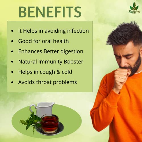 Havintha Tulsi powder for lungs, brain, skin &amp; hair health - Holy Basil - 227 gram - View 4 of 4