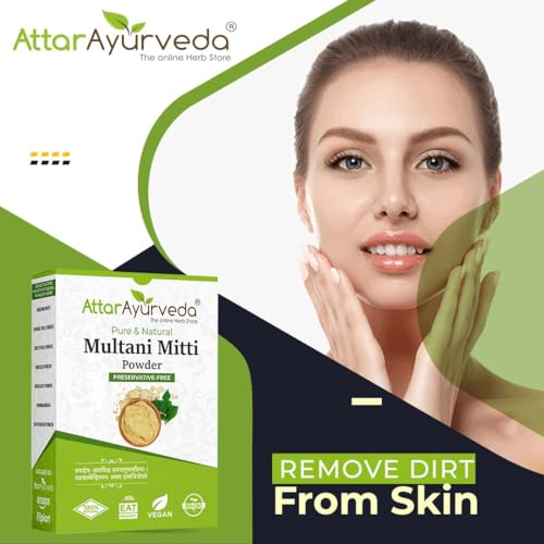 Attar Ayurveda Multani Mitti (Fuller Earth) Powder for face and hair pack - 200g - View 3 of 4
