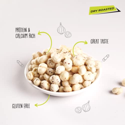 Chaskaah Cream and Onion Makhana, 70g by JK (Foxnuts, Phool Makhana)| Dry roasted | Gluten Free| MSG Free| Low Cholestrol| Rich in Calcium FROM INDIA (SAM) - View 3 of 4
