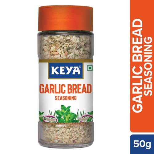 Keya Garlic Bread Seasoning |All Natural &amp; Healthy Spice Blend| Glass Bottle | Premium Herbs and Spices 50gm - View 3 of 4