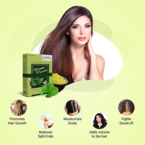 Gulmohar 100% Natural Organic Brahmi powder For hair cleanser and hair care - 100g - View 2 of 3