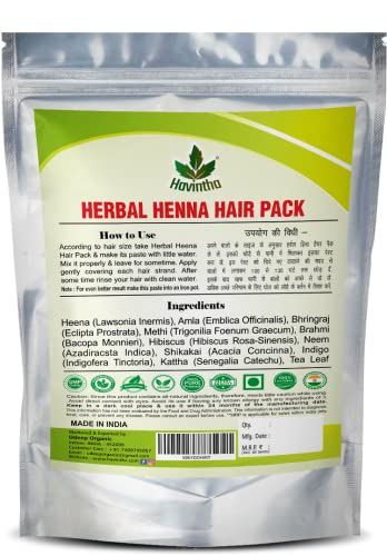 Havintha Natural Herbal Henna Hair Pack 11 Herbs Mix Mehandi Powder (227 g) - View 4 of 6