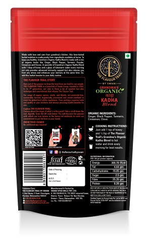 The Flavour Trail - Grandma's Organic Kadha Blend/ Health Supplement/ Immunity Boosting Drink, 100 gm | Organically Farmed | Hygienically Processed | Pesticide-Free " - View 3 of 4