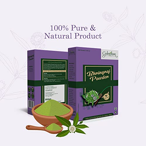 Gulmohar 100% Natural Bhringraj Powder for hair Growth and Hair Care - 100g - View 3 of 5