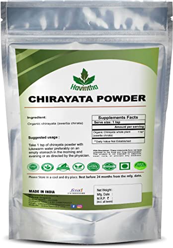 Havintha Natural Chirayata Powder (Kalmegh Powder) - Swertia Chirata - 100gm - View 2 of 2