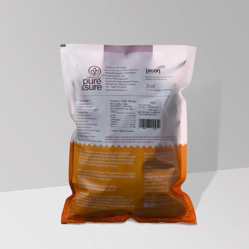 Pure &amp; Sure Organic Chilli Whole Spices | Khada Masala for Cooking | Sabut Garam Masala, 200g - View 2 of 2