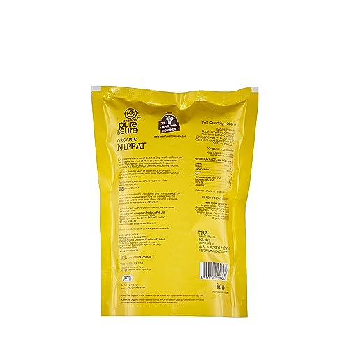 Pure &amp; Sure Organic Nippattu Snack | Delicious South Indian Namkeen | Ready to Eat Snacks, Cholesterol Free, No Trans Fats, No Preservatives |Pack Of 1, 200gm - View 2 of 2