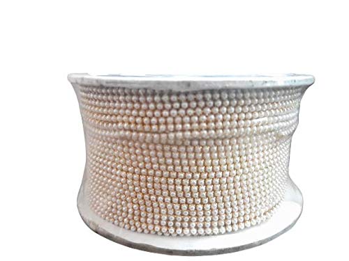 Kavya Fashion Pearl Chain for Jewellery Making/Crafts- Bangles/jhumka/Designing. Pack of 10 Meters. Free Fabric Glue Cone FROM INDIA (SAM) - View 3 of 3