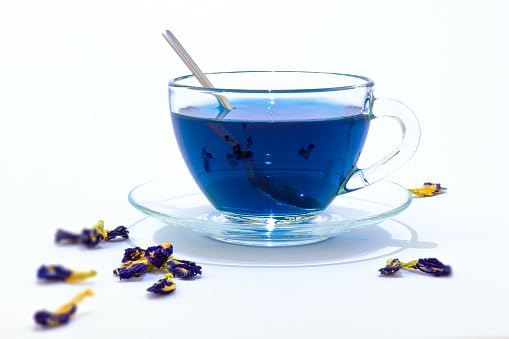 HerBlend's Blue Pea Tea| Butterfly Pea flower iced teas| 100 cups| RELIEVES STRESS| Hot tea, iced tea, mocktails. FROM INDIA (SAM) - View 4 of 4