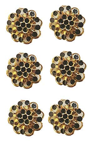 Paushak Boutique Navy Blue Flower Button (Piece of 5) - View 2 of 3