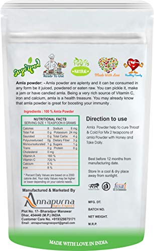 B Naturall Amla Powder ( Phyllanthus Emblica / Indian Gooseberry) (Primium) - 100 GM by B Naturall - View 2 of 5