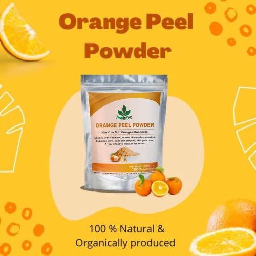 Havintha Natural Orange Peel Powder (Santra Chilka) | Help for minimize blackheads and makes the skin soft, smooth - 227 grams - View 4 of 5
