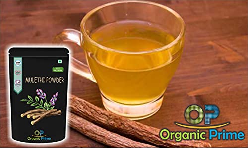 Organic Prime Mulethi Powder ( Licorice Yastimadhu / Glycyrrhiza Glabra / Yastimadu ) For Body | Skin Whitening | Skin and Hair care - 500 GM By Organic Prime - View 3 of 3
