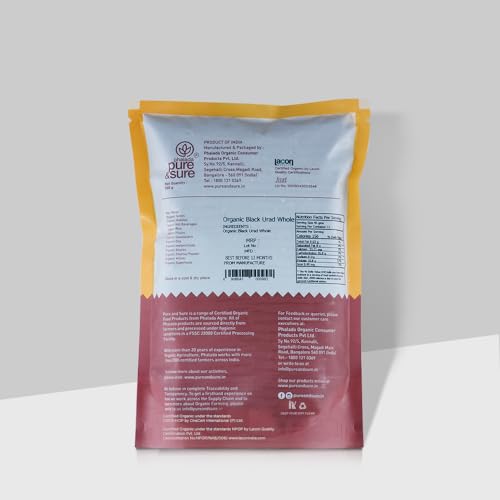 Pure &amp; Sure Organic Black Urad Dal | Healthy &amp; Wholesome Black Urad Whole, 500g - View 2 of 2