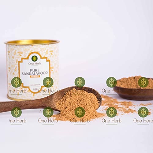 One Herb - Pure Sandalwood Powder 50g, Chandan Powder for Sunburn, Suntan, Acne, Pimples, Skin Glow, Blackheads, For Face Pack &amp; Skin Care - View 3 of 3