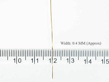 The Design Cart Golden Matte Flat Badla Metallic Zari Threads for Sewing, Machine, Hand Stitching, Tailoring, Embroidery, Dhaga,Size-0.4 mm,Pack of 1 Roll - View 2 of 2