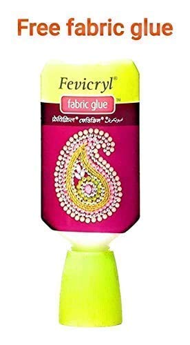 Kavya fashion Diamond Shape Kundan Stone for Embroidery, Craft and Jewellery Making, Golden, 8 mm, 250 Piece with Fabric Glue Cone FROM INDIA (SAM) - View 4 of 4