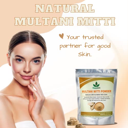 Havintha Natural Multani Mitti Powder for Face, Lightens &amp; Brightens Skin, Each 227g (PACK OF 1) - View 2 of 3