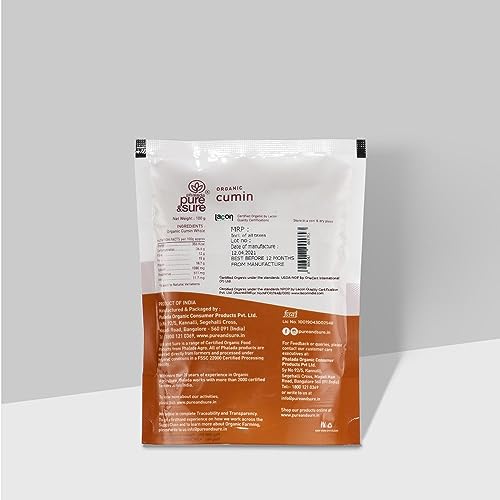 Pure &amp; Sure Organic Cumin Powder | Jeera Powder | Whole Cumin Powder 100gm. - View 2 of 2