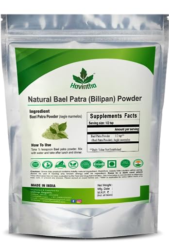 Havintha Natural Bilva Bael Patra/Leaf Powder | Aegle Marmelos is help in Maintaining the Healthy Blood Sugar Levels - 227 Grams - View 2 of 4
