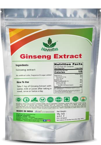 Havintha Natural Ginseng Extract Powder for Boosting Immunity Energy | Helps to Increase Insulin Production - 100 gm - View 2 of 4
