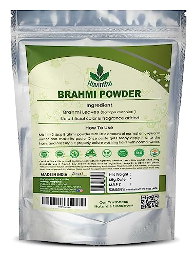 Havintha Natural Brahmi Powder for hair growth and Cleansing of Scalp | Eclipta Alba - 227 Grams - View 2 of 4