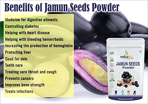B Naturall Jamun Seeds powder for Diabetes | Sugar Balance - 200 GM By B Naturall - View 4 of 5