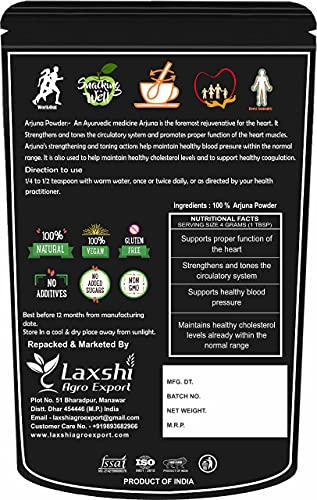 Organic Prime Arjuna Powder | Arjuna Bark | Terminalia Arjuna chaal Powder for Cholesterol control - 100 GM Organic Prime - View 2 of 2