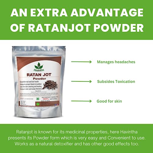 Havintha Ratanjot Powder (Root) Use for Hair Fall, Hair Growth, Skin Burns (100 g) - View 2 of 3