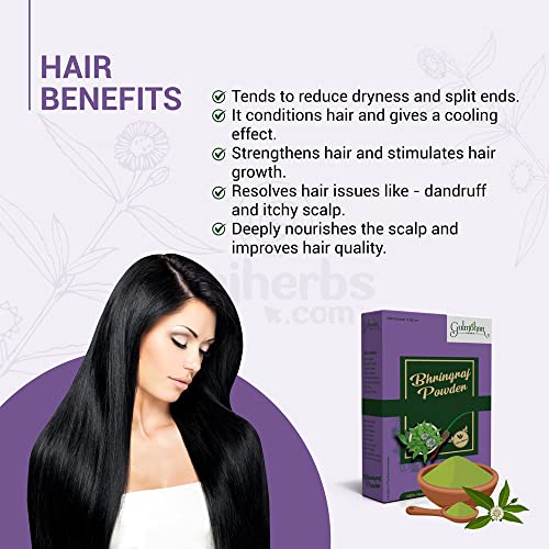 Gulmohar 100% Natural Bhringraj Powder for hair Growth and Hair Care - 100g - View 4 of 5