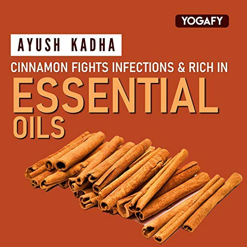 YOGAFY - Ayush Kadha - Whole spices and Tulsi Leaves || IMMUNITY BOOSTER || Herbal Tea - 100g (FROM INDIA) SAB - View 3 of 7