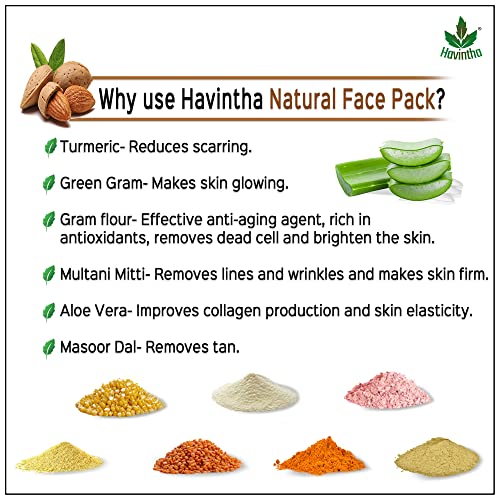 Havintha Anti-Aging Face Pack Enriched with Almonds for Skin Moisturizing, Smooth, Shiny | Control Lines and Wrinkles, 227 gm - View 2 of 5