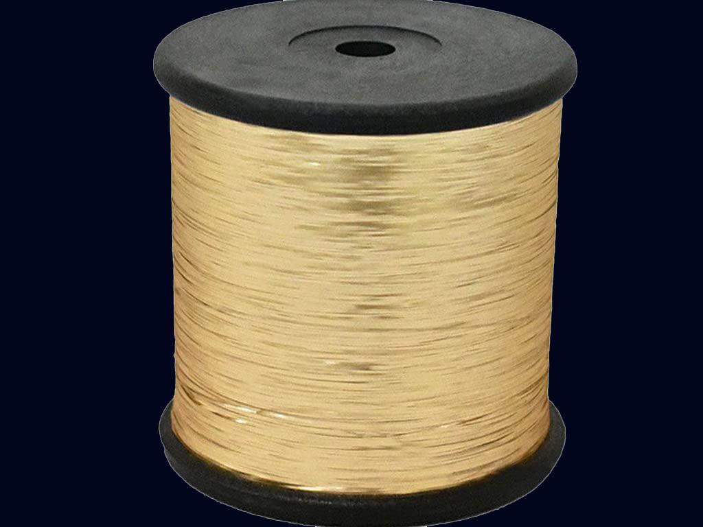 The Design Cart Beige Flat Badla Metallic Zari Threads for Sewing, Machine, Hand Stitching, Tailoring, Embroidery, Dhaga,Size-0.4 mm,Pack of 1 Roll - Main product image