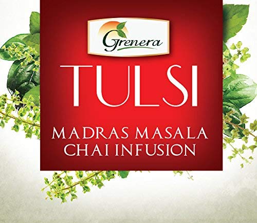 Grenera Tulsi Madras Masala Infusion 25 Tea Bags | Caffeine Free, Staple Free, Made with Organically Grown Holy Basil Leaves (FROM INDIA) SAB - View 2 of 4