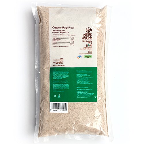 Pure &amp; Sure Organic Ragi Flour | Gluten free | Ragi Flour 500 Grams - View 2 of 2