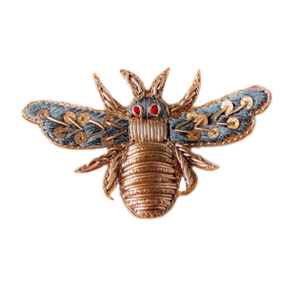 Lovetholy 11pcs, 4x3cm Bee Shaped Embroidery Neck Sew On Applique Patches/Decorative Patches for Clothes, Jackets, Jean's, Blouse, Saree, Dress Decoration (L-34.11) (FROM INDIA) SAM - View 3 of 3
