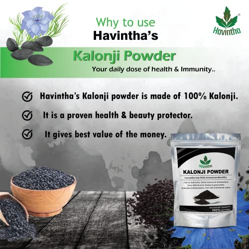 Havintha kalonji powder for managing sugar levels hair growth split ends skin health - 227 grams - View 3 of 5