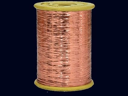The Design Cart Copper Flat Badla Metallic Zari Threads for Sewing, Machine, Hand Stitching, Tailoring, Embroidery, Dhaga,Size-0.2 mm,Pack of 1 Roll - Main product image