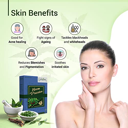 Gulmohar Natural Neem Powder For Hair Cleanser and Pimple Free Clear Skin - 100g - View 3 of 4