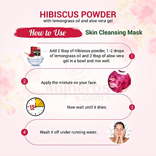 Gulmohar 100% Pure Organic Hibiscus Flower Powder For Hair care And Skin care - 100g - View 5 of 5