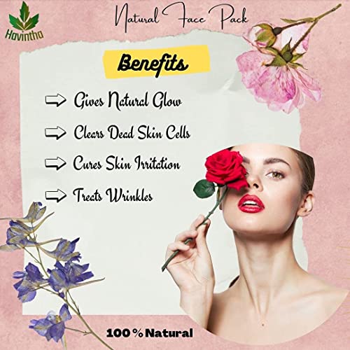 Havintha Face pack for skin fairness brightening skins wrinkles dark circles spots 227 grams - View 3 of 5